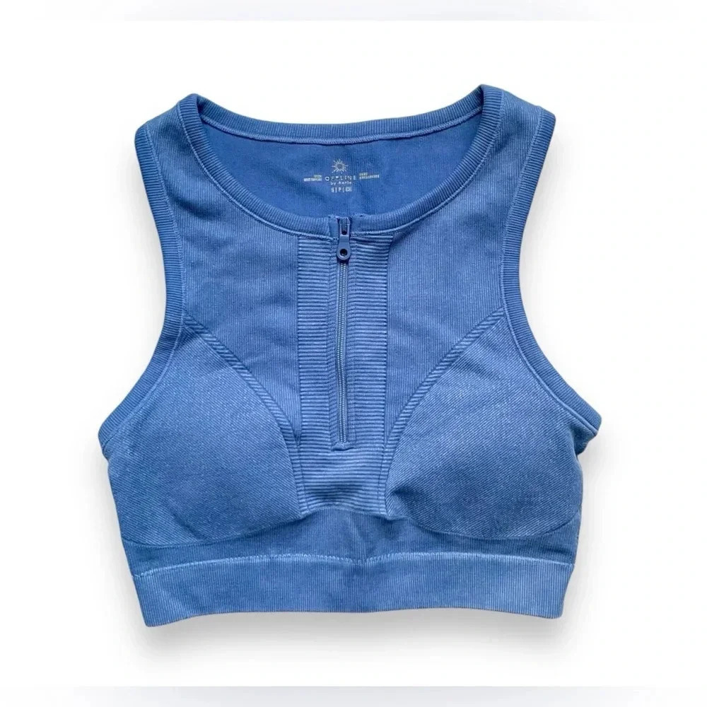 Aerie Offline Blue Sweat Most Support Cardio Sports Bra